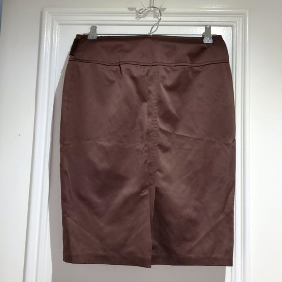 Costa Blanca Satin Higb Waisted Pencil Skirt- Size 4 - Picture 5 of 10
